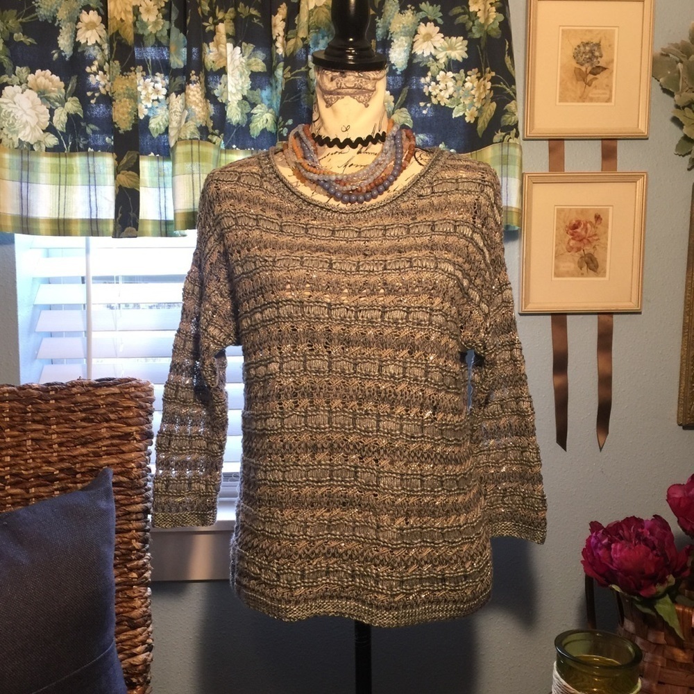 Lucky Brand chunky multi color knit sweater
